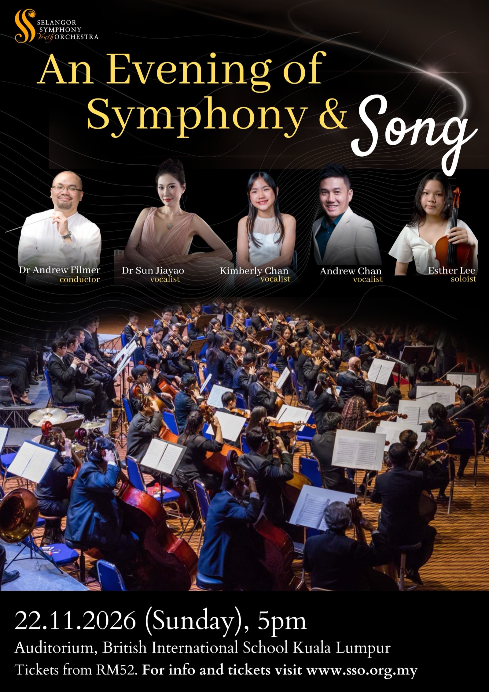 Selangor Symphony Youth Orchestra - An Evening of Symphony & Song concert poster