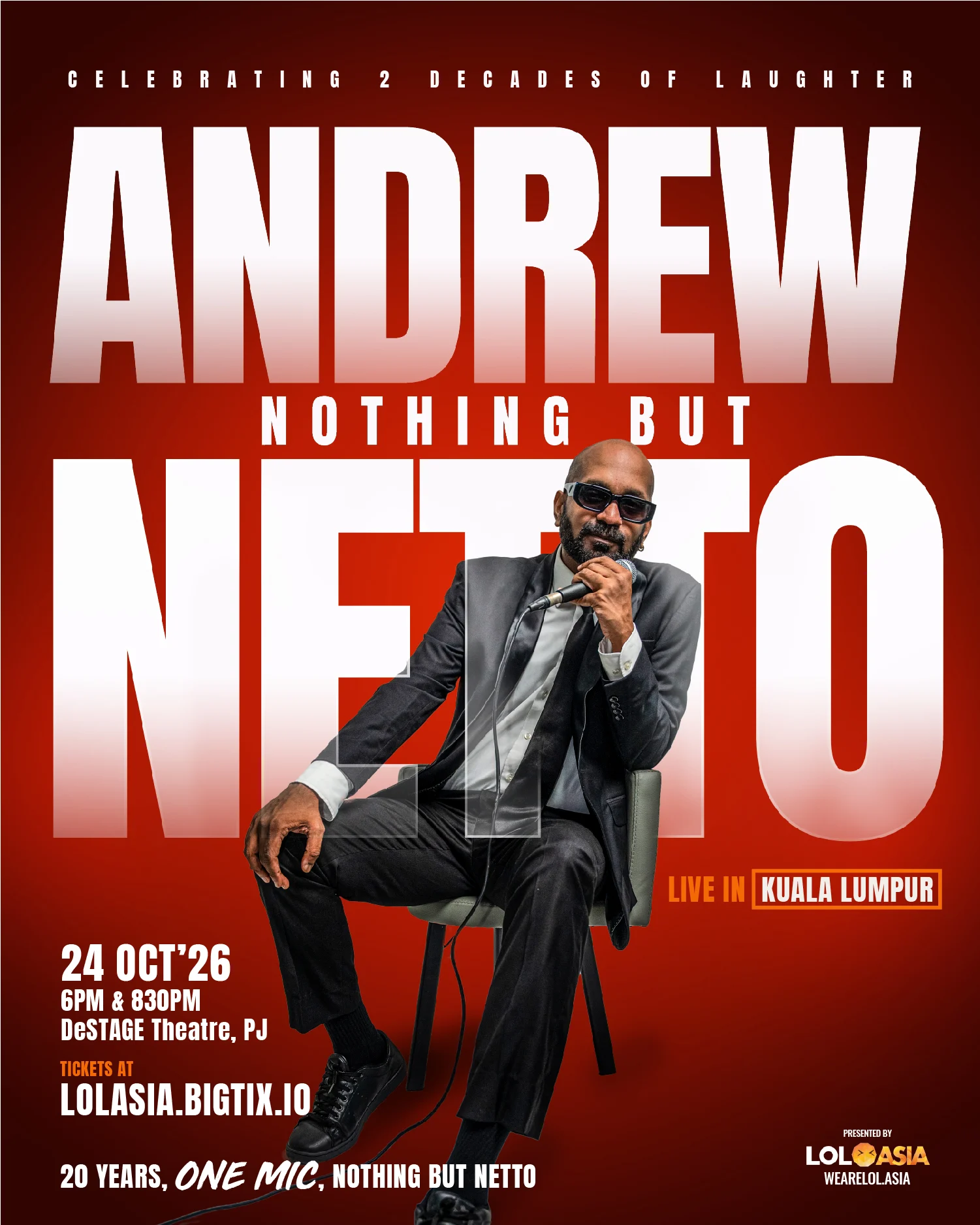 Andrew Netto - Nothing But Netto concert poster