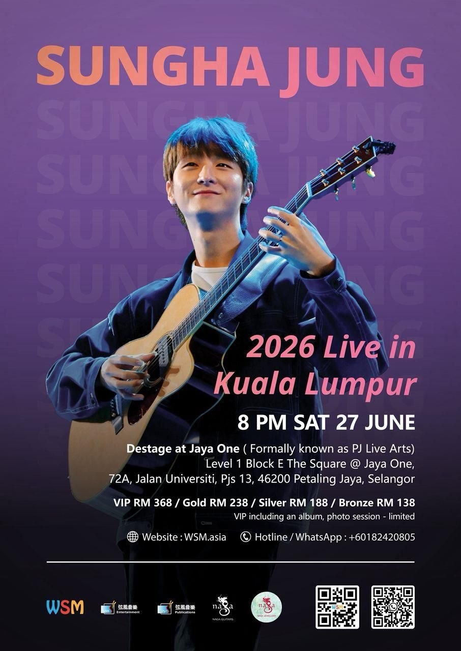 Sungha Jung - 2026 Live in Kuala Lumpur concert poster