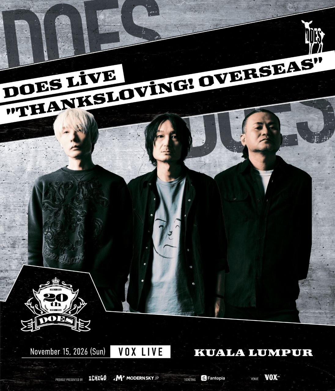 DOES concert poster