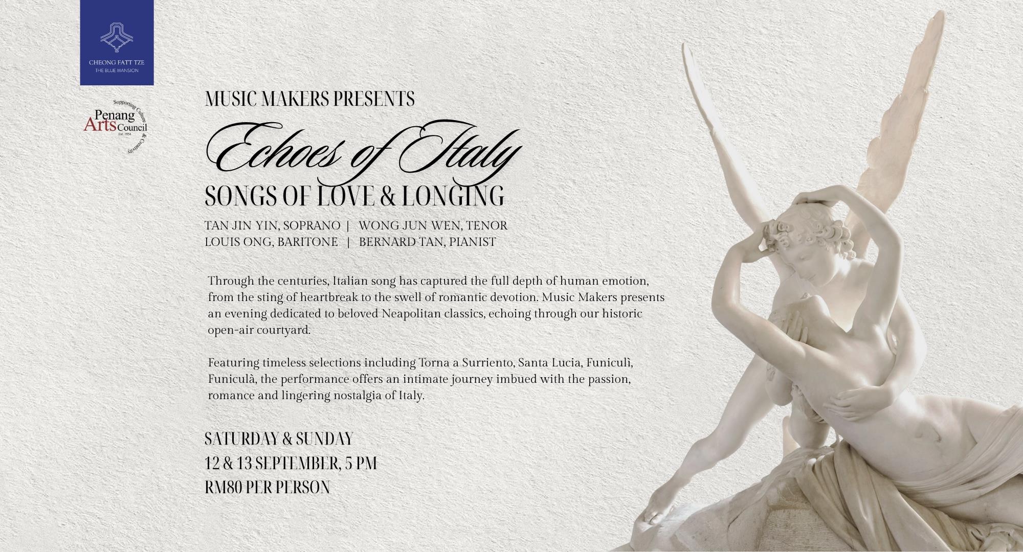 Echoes of Italy - Songs of Love and Longing concert poster