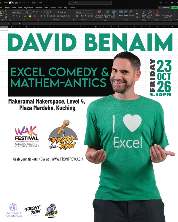 The Excel Comedian - Excel Comedy and Mathem-antics ft The Excel Comedian concert poster