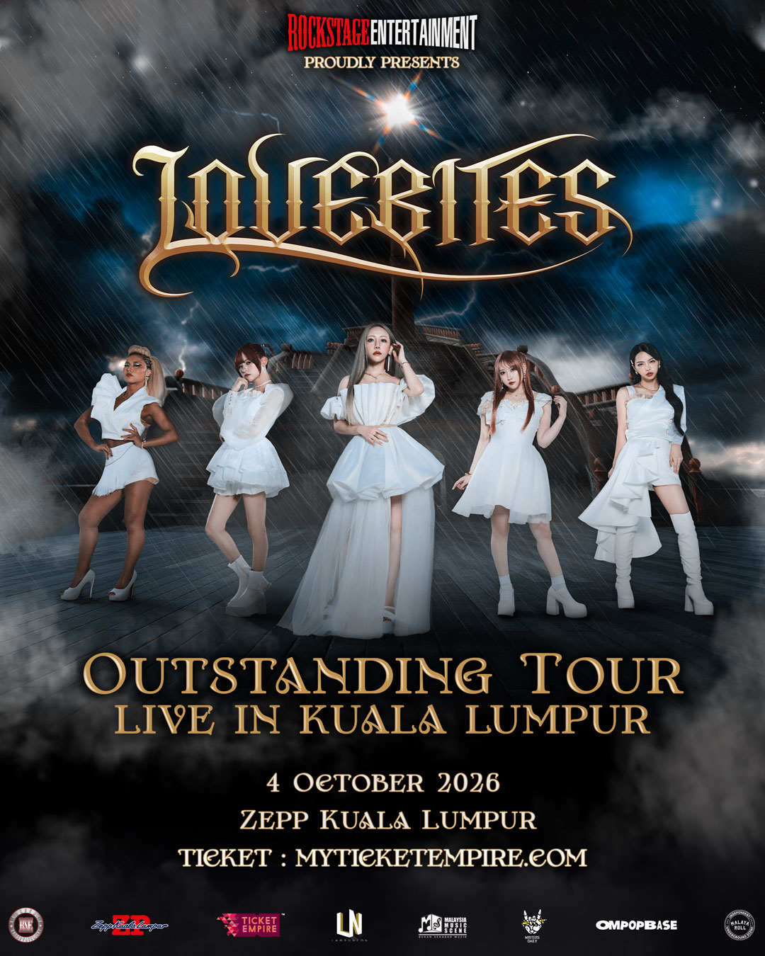 Lovebites - Outstanding Tour Live in Kuala Lumpur concert poster