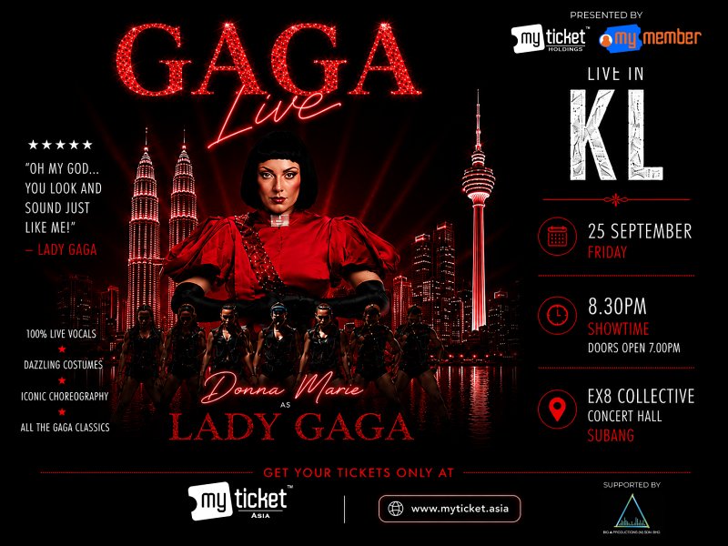 Donna Marie - GAGA Live in KL concert poster