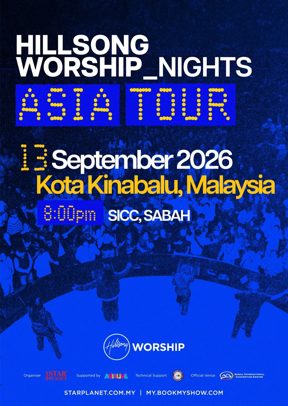 Hillsong Worship concert poster