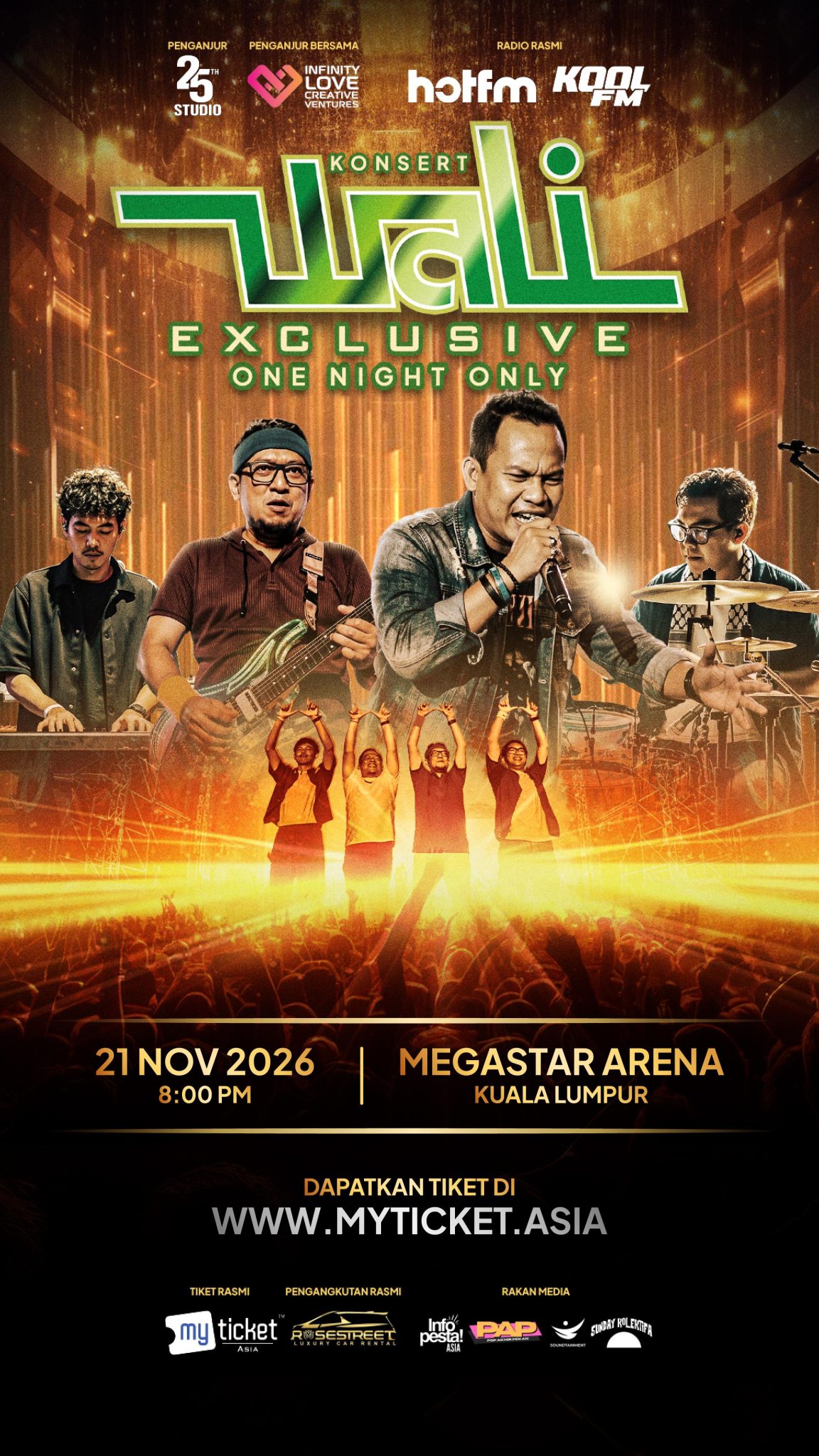 Wali - Konsert Wali - Exclusive One Night Only concert poster