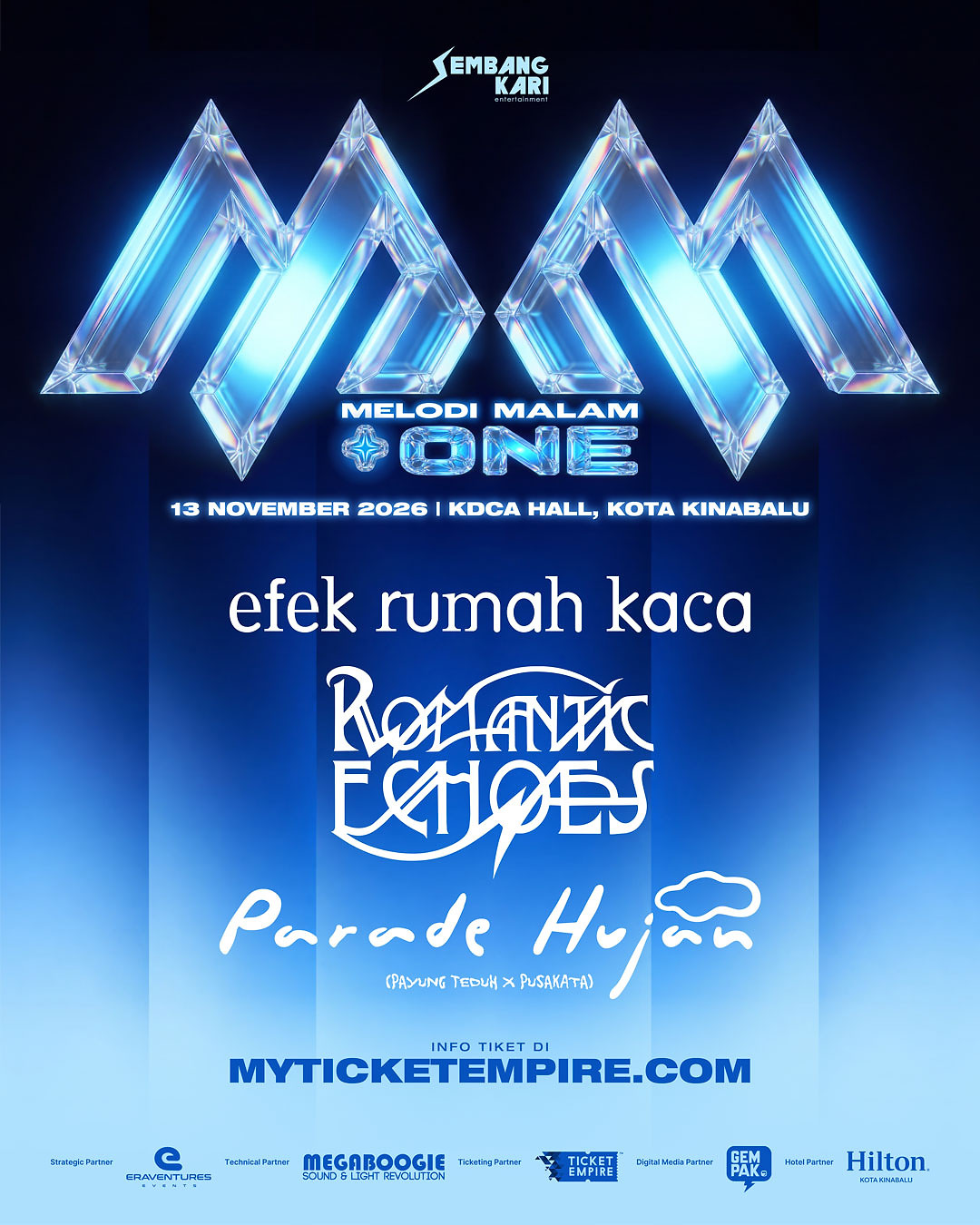 Efek Rumah Kaca, Romantic Echoes & Parade Hujan - Melodi Malam + One