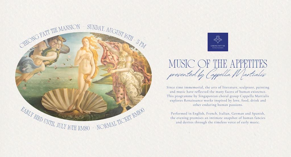 Cappella Martialis - Music of the Appetites concert poster