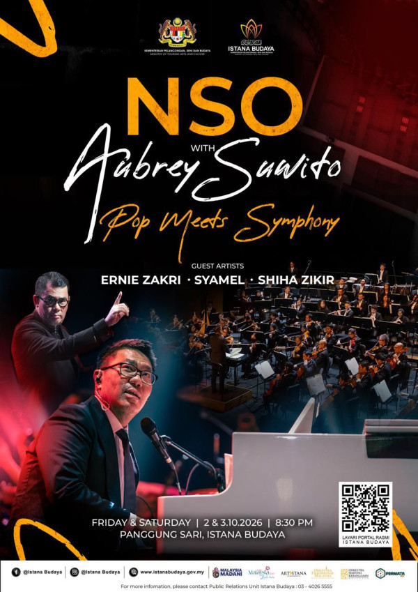 National Symphony Orchestra (NSO) & Aubrey Suwito - NSO with Aubrey Suwito "Pop Meets Symphony" concert poster