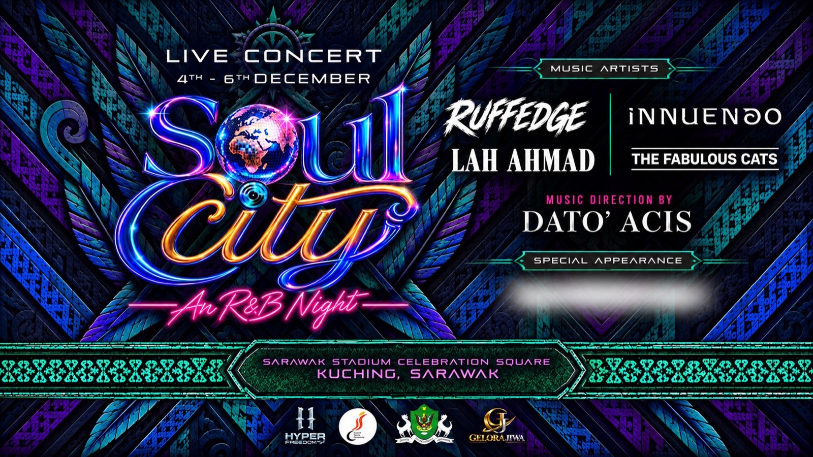 Ruffedge, Lah Ahmad, Innuendo & The Fabulous Cats - Soul City R&B Night – Live In Kuching