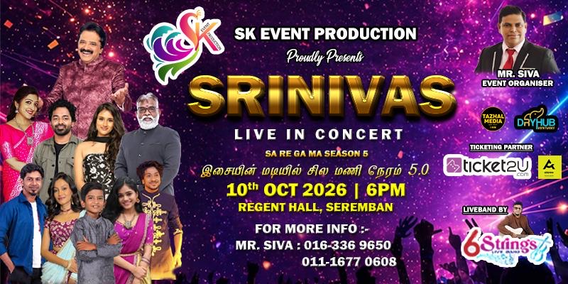 Srinivas - Saregama Season 5 Live Concert concert poster