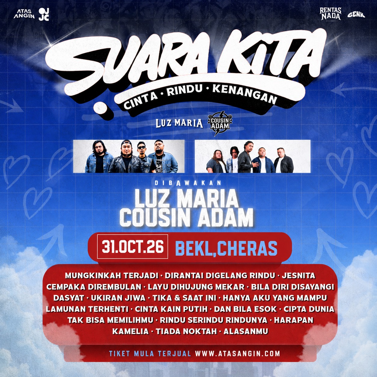Luz Maria & Cousin Adam - Suara Kita concert poster