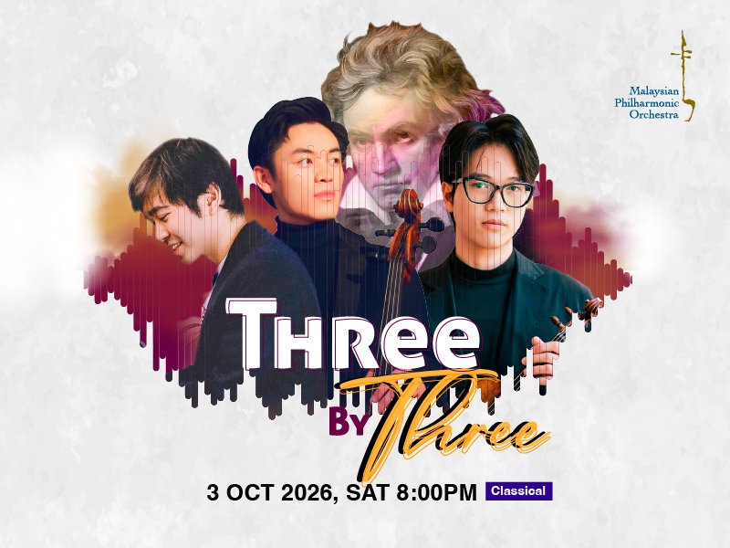 Malaysian Philharmonic Orchestra - Three by Three concert poster
