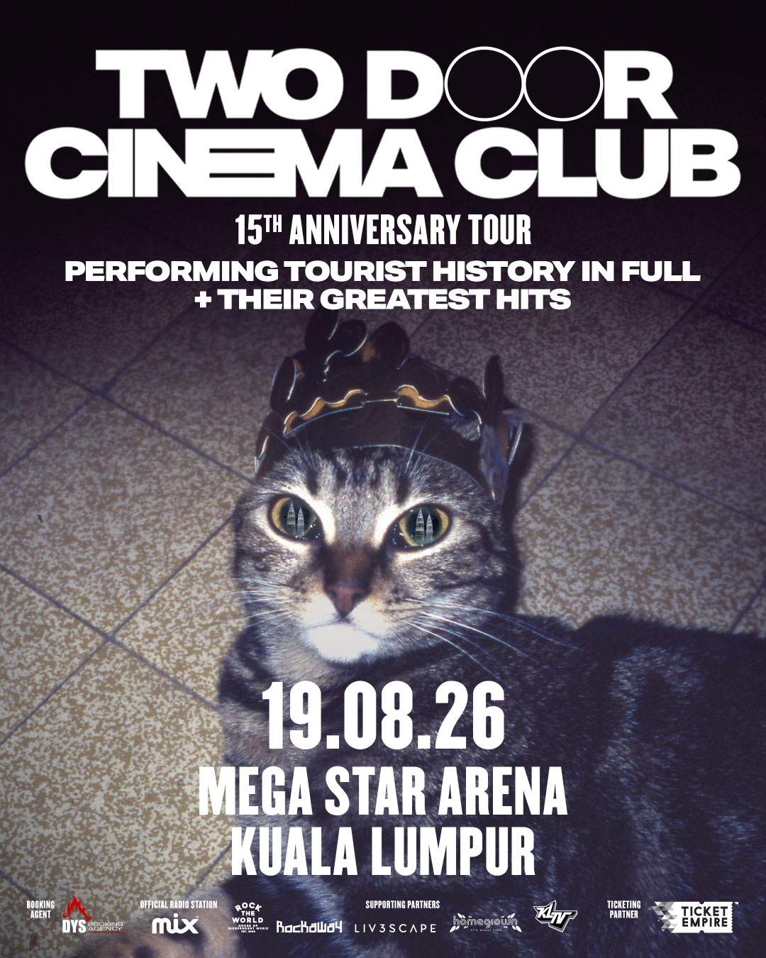 Two Door Cinema Club - Tourist History 15th Anniversary Tour concert poster