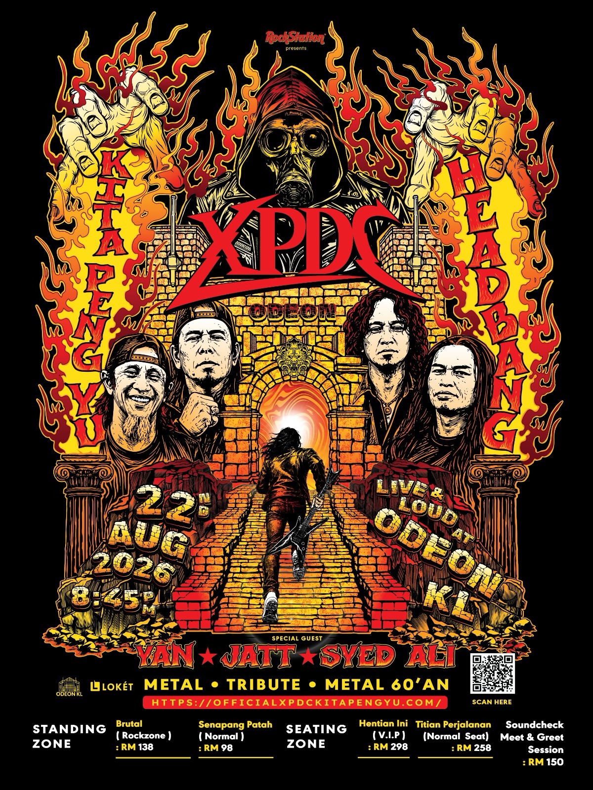 XPDC - Kita Peng Yu – Headbang Live & Loud @ Odeon KL concert poster